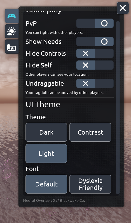 pezsmistic's tweet photo. In the middle of my "rewrite all the UI and add monetization" quest, I got side tracked and added accessibility options. 👍 https://t.co/0LN7SWvIhB