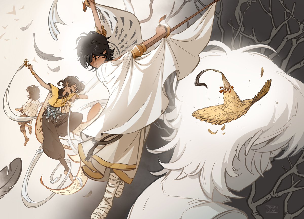 Hita_eighthsun's tweet photo. Artwork for wha fanzine from last year. Two pages for Custas, poor boy. #witchhatetelier #wha #Δ帽子 https://t.co/D6bP5G9Ovv