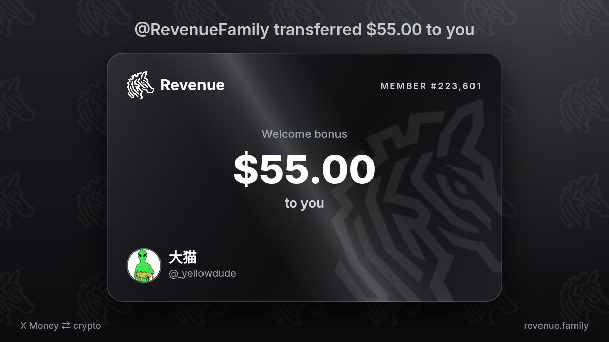 _yellowdude's tweet photo. @RevenueFamily welcomed me with $55.00 https://t.co/9xsxXu6JV6