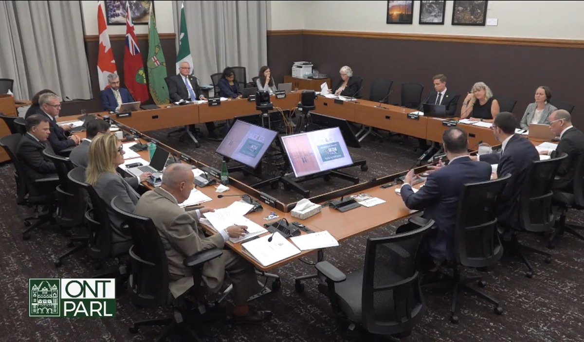 Effie_ONB's tweet photo. At the Standing Committee on Social Policy today at Queen’s Park.
We heard from the Minister of Long-Term Care @NatKusendova  about investing $6.4 billion to build 58,000 new and upgraded long-term care beds and significant investments in staffing to ensure seniors receive the quality care they deserve.
This year, long-term care homes surpassed their target of four hours of direct care per resident each day for the first time — an important milestone for residents, families and frontline staff.
We heard from the Minister of Colleges and Universities @nolanmquinn  about historic investments of $6.4 billion over 4 years in Ontario’s colleges and universities to strengthen financial sustainability and support 70,000 additional seats in high-demand programs.
We are protecting the integrity of our postsecondary system while helping ensure students have access to the education and skills needed for good-paying careers.
From compassionate care for seniors to more career opportunities for the next generation, we are building a stronger Ontario.
#ONPoli #ONB