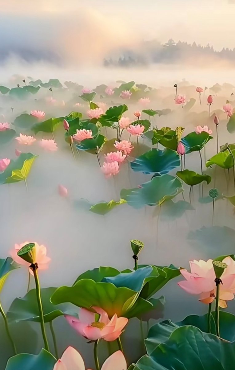 RtcgcUZx51xhAf5's tweet photo. When the morning mist lingers and the sun peeks through, Wei Cong sees lotus gauze—quiet beauty that takes his breath away. https://t.co/wGGERcgkUz