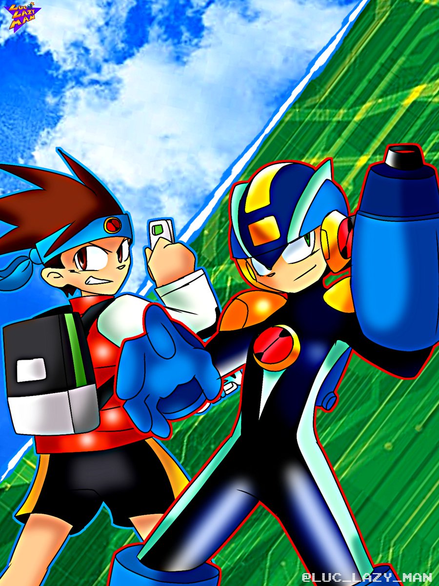 Luc_Lazy_Man's tweet photo. Plug in, Rockman.EXE! Transmission! https://t.co/U6xji2Axe5