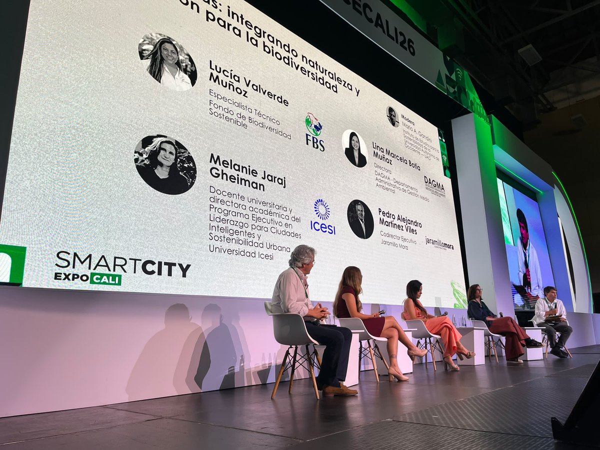 lauao's tweet photo. Para cerrar nuestra participación en #SmartCityExpo, el director del Instituto de Estudios para la Sostenibilidad, Mario Gandini, moderó el panel: ‘Ciudades vivas: integrando naturaleza y planificación para la biodiversidad’. #SCECali2026 https://t.co/2WBopFRuIg