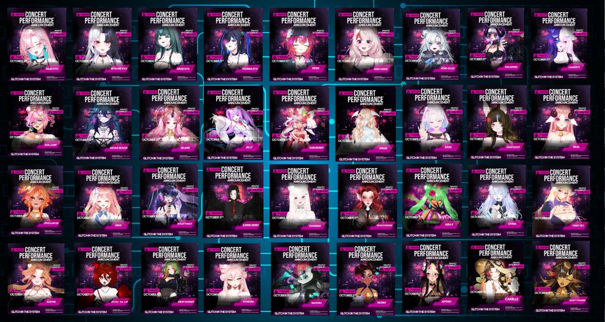 RavennaNya's tweet photo. ⁉️ Glitch in the System ⁉️

🩷 Debut Concert 💙
😆 35+ Amazing performances! 
📅 October 11th | 6pm PST

DONT MISS IT

Thank you to all my amazing friends for supporting me and wanting to be a part of my special moment <3 https://t.co/x6JJBnoOi9