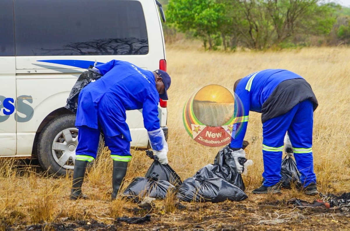 CCCZimbabwe's tweet photo. When we speak out against ZANU-PF’s incompetence and its cruelty toward citizens, we are labeled as enemies of the state. Yet today, the remains of a billionaire who lived a lavish lifestyle, donating cars worth millions to comedians, musicians, politicians, and prophets, are being packed into a trash bag (binliner).