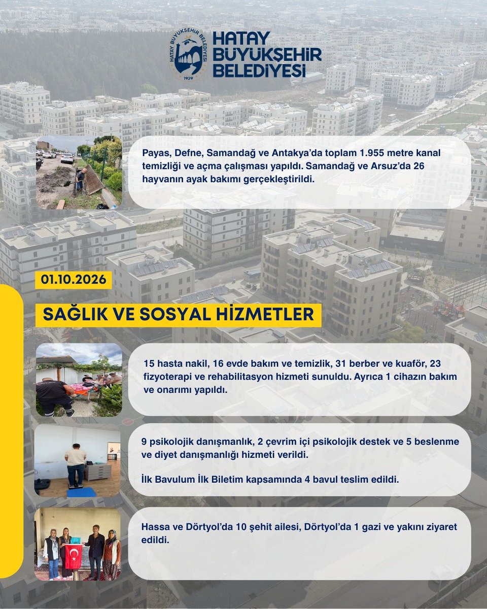 HatayBSB's tweet photo. Bugün Hatay'da neler yaptık?
🗓01.10.2026 https://t.co/5jvNxzdfLw