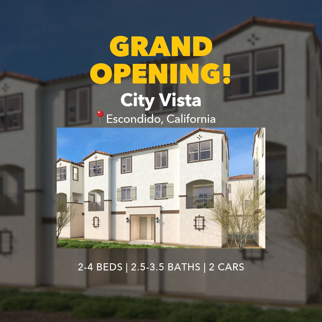 kbhome's tweet photo. #KBHome is happy to announce the grand opening of City Vista, a new-home community in Escondido, CA. 

Enjoy living near Dixon Lake for fishing &amp; boating and Kit Carson Park, which features sports fields &amp; courts. 

Learn more. → https://t.co/xHtfE2Y6uG https://t.co/vEuVXXmfMW