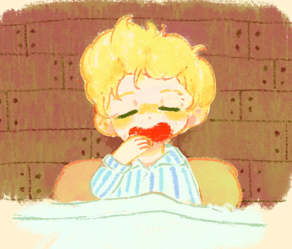 minnowgame's tweet photo. Lucastober Day 1: Sleepy head 😴 https://t.co/NLpB3sT0ZD