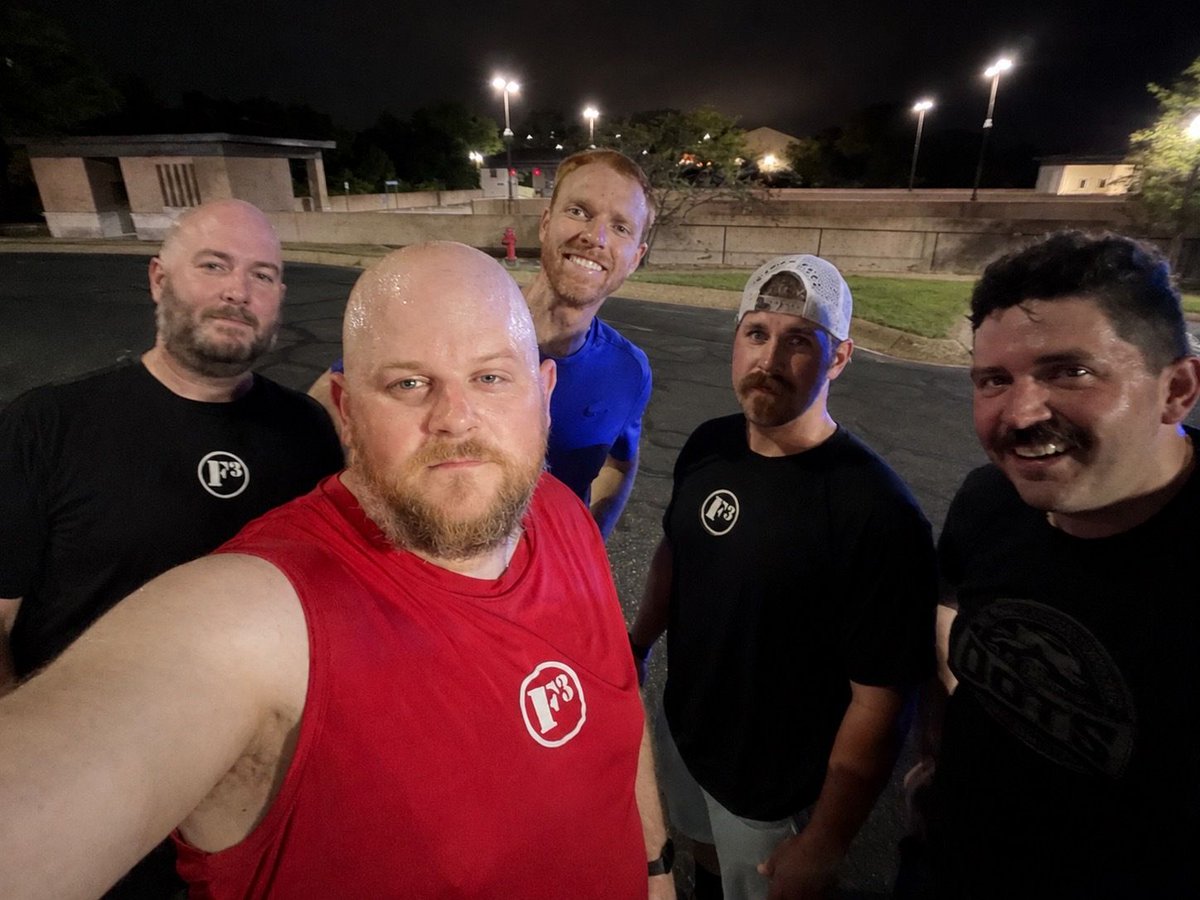 F3Waco's tweet photo. 5 at Highlander and the gloom delivered another solid morning of Fitness, Fellowship &amp; Faith. 💪☀️ Good work, good company, and another one in the books. #F3Waco #Highlander #254F3 #FitnessFellowshipFaith #F3Nation https://t.co/WrF9SKaxpK