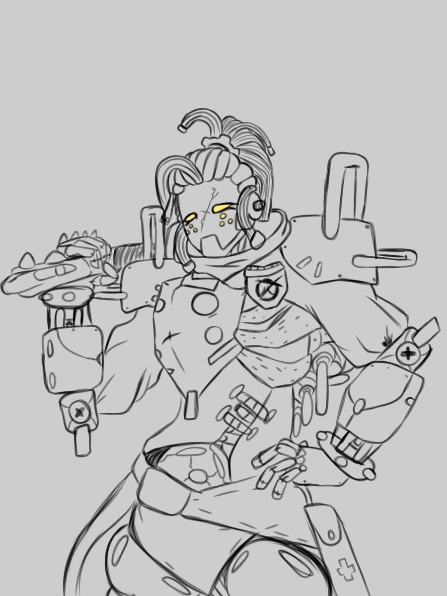 VyoNeet's tweet photo. Here's a quick concept/doodle for a Mythic skin for Brigitte; I've always loved seeing the characters in Omnic form. 
At least if they're going to repeat themes, they should be different lol

#Ow #doodle #Brigitte https://t.co/RjoPDvNF4z