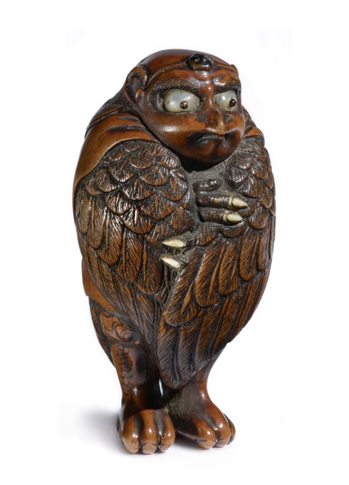 JapanTraCul's tweet photo. Crow-Tengu, early 19th century https://t.co/nU90sRLtN4
