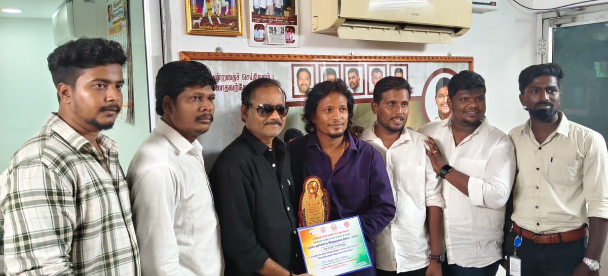 Sfckishore7's tweet photo. When we presented the certificate received from the Thiruvallur District Collector’s Office in recognition of the blood donation camp organized last year on behalf of the @TiruttaniSfc  we proudly shared the achievement with the @Suriya_AISFC @Hari_Socialist 

#WelfareWorks #SFC https://t.co/AWE7LWAAyZ