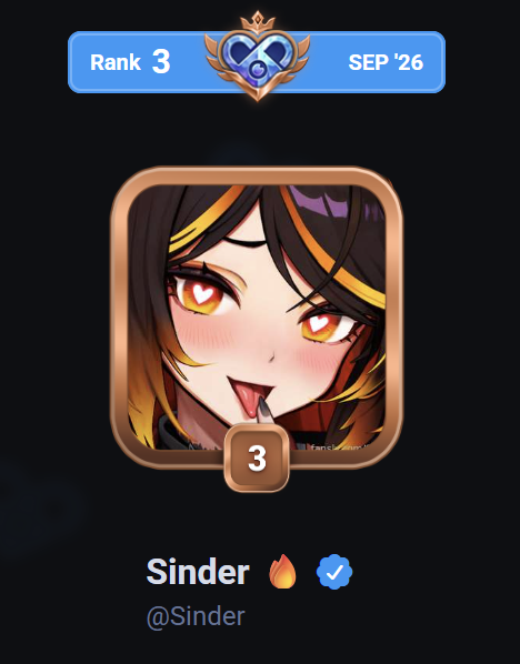 Sinderotica's tweet photo. Thank you so incredibly much for #3 on @fansly this month! 🥺🧡 https://t.co/5kW4nEzrfI