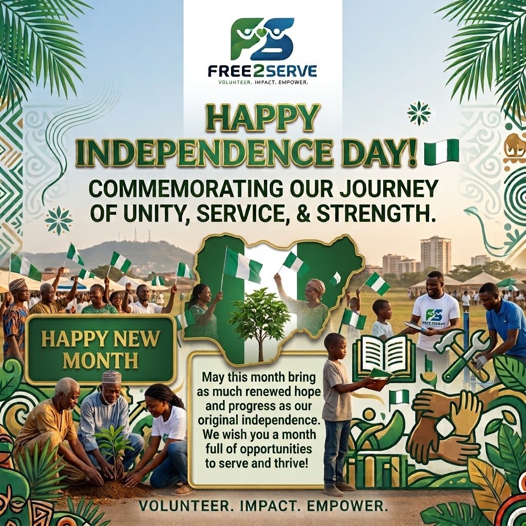 Free_serve's tweet photo. A powerful celebration of Nigeria's 66th Independence Day! Happy Independence Day! 
We @Free2Serve also wish you a happy October, may it be a month of unity, strength and growth as we look towards a brighter future for the nation! https://t.co/384O0vSmXF