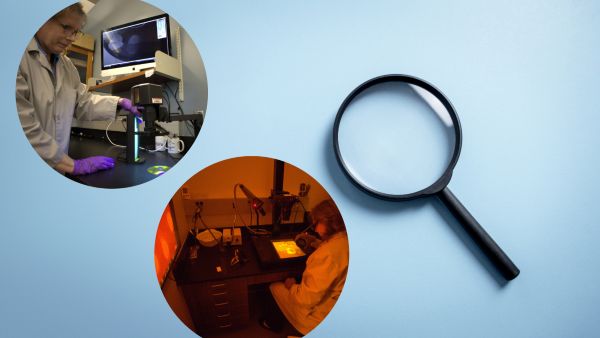 CBPLSSAC's tweet photo. I spy... 🔬 the science behind the mission! @CBP Laboratories &amp; Scientific Services conducts forensic research to help identify materials, support investigations, and strengthen border security. Their expertise helps protect the American public every day. https://t.co/omevncM8Se