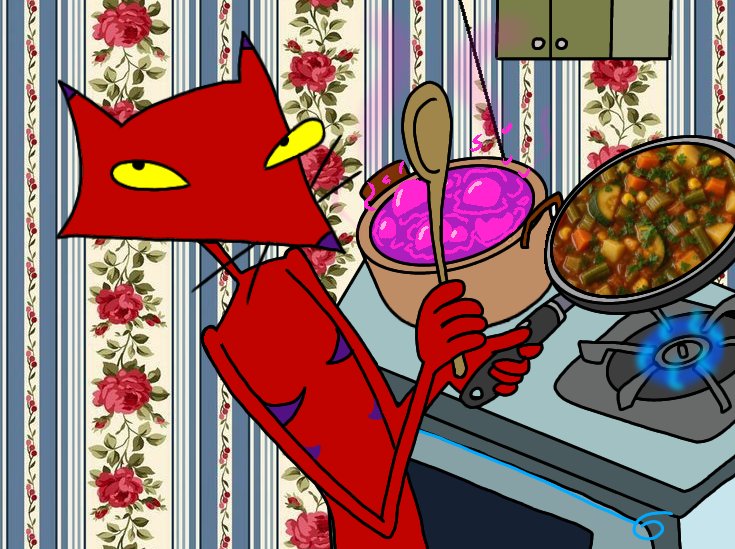 Slightkun's tweet photo. How it feels to cook a yummy meal as a cat
#kitty #nodogsallowed https://t.co/9gF16W4v1h