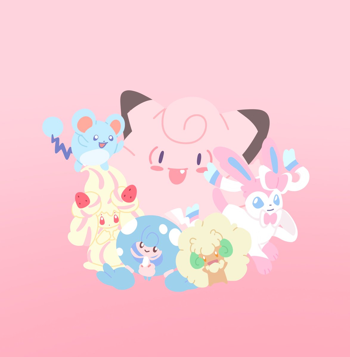 emleekitten's tweet photo. Fairy type 

#pokemonㅤㅤㅤ https://t.co/M80vYi5ECD