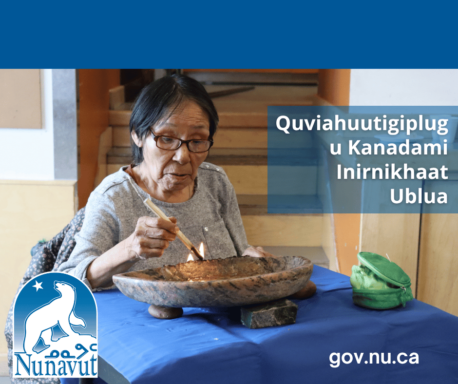 GOVofNUNAVUT's tweet photo. Quviahugitti Nunarjuaptingni Iningnikhat Ubluanga Iningnikharnun Iningnikharnunlu nalvaaqtitivakhimajut Nunavunmik! Havagviat Inulirijitkut akhuuqtut ikajurlugit #Elder #senior inuuhiqattiarnirmun pinahuarutikkut #SeniorsDay #Nunavut https://t.co/brJV3Z2Hqv. https://t.co/2UrJFjt5es