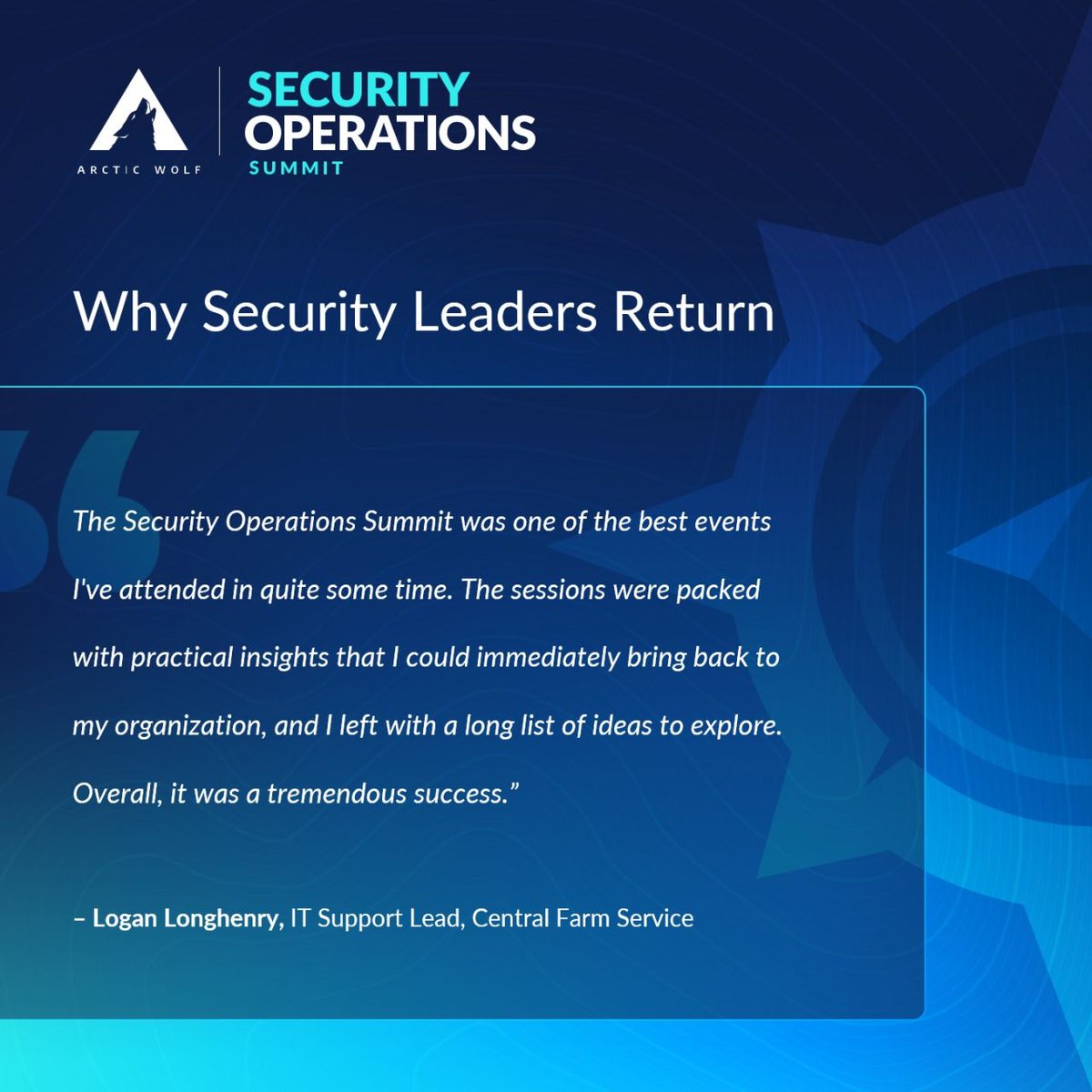 AWNetworks's tweet photo. Two weeks until the Security Operations Summit, built for security leaders who want strategies they can use to enhance their cyber resilience. Register now: https://t.co/zp2uMB7AA1

#SecurityOperationsSummit https://t.co/pIs1eA1s5J
