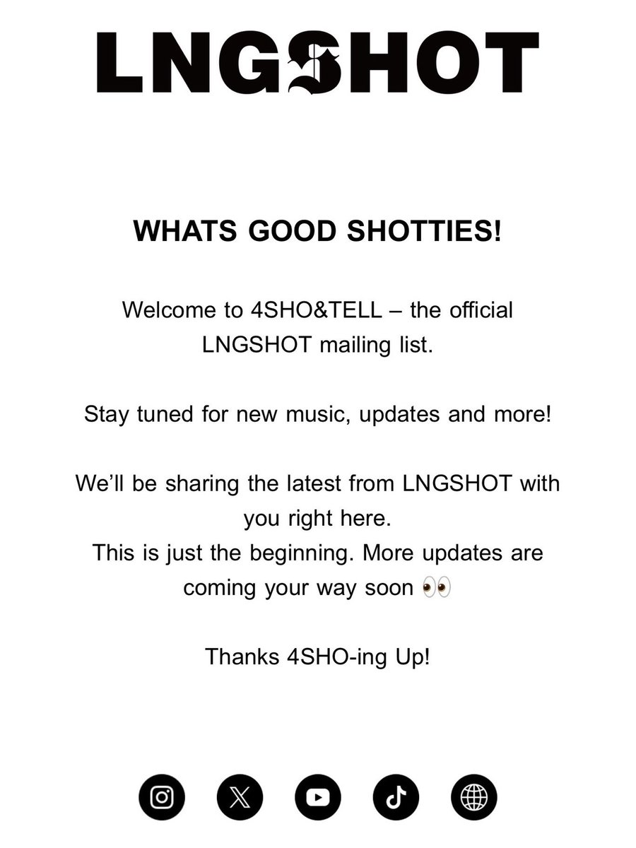 LngshotUnion_'s tweet photo. LNGSHOT’s official mailing list “4SHO&amp;TELL” sent its first email today.
 Subscribe at https://t.co/ECFNCkdglY

#LNGSHOT #롱샷 https://t.co/mftG5eKCuo