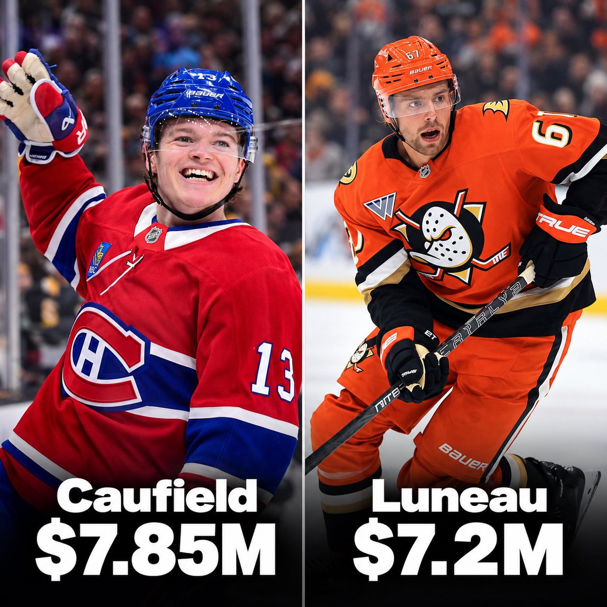 habsfanaticss's tweet photo. Tristan Luneau just signed a $43.2 million contract with FOUR career points.

Meanwhile, Cole Caufield has led the NHL in goals over the past two seasons and is coming off a 51-goal campaign. His $7.85M cap hit? Just $650K more than Luneau’s.

Four career points versus 51 goals in one season. Almost the same annual price tag.

All that to say, the NHL’s salary structure is officially broken. 😬