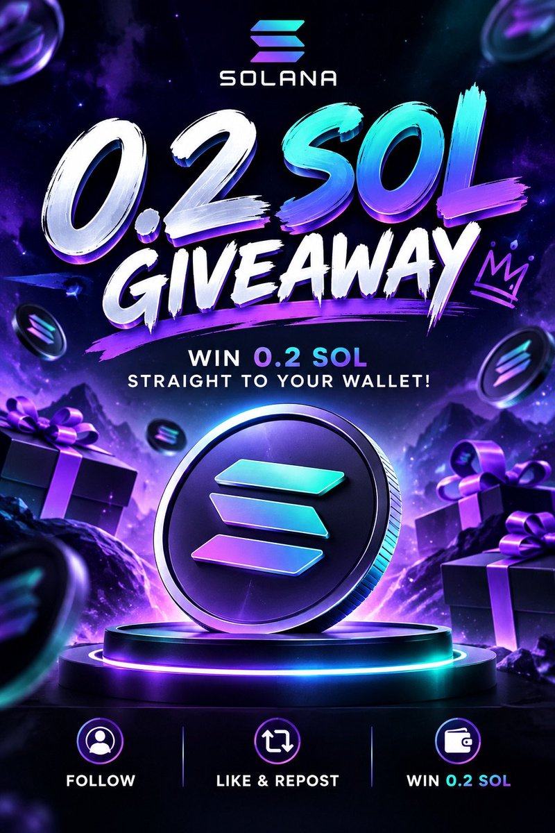 adsyyycs2's tweet photo. 🚨FLASH GIVEAWAY!🚨
🪙0.2 SOLANA

To enter:
✅Follow @adsyyycs2 &amp; @TapeOnly 
✅Like and Repost

📆Winner announced in 48 HRS!
🍀Good luck! https://t.co/8SuZXPmTgg