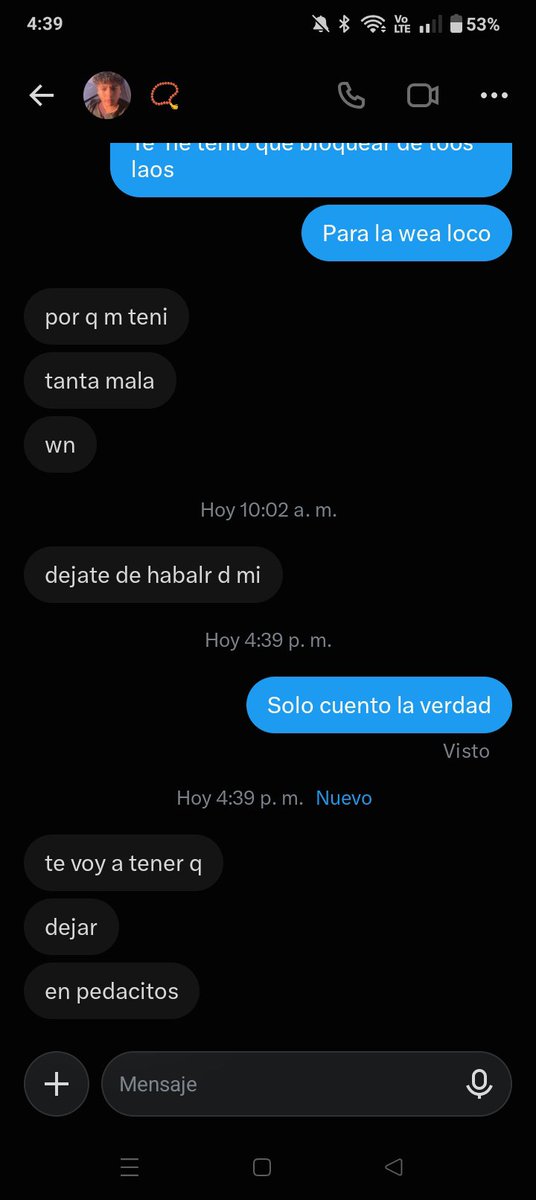 BAburrio's tweet photo. @deliriocaxondo PA LAS PERSONAS QUE SE QUERIAN JUNTAR CON ESTE IMBECIL ASI DE ENFERMO ESTA AMENAZANDO QUE ME VA A DEJAR EN PEDACITOS https://t.co/HpxpzUqlLP