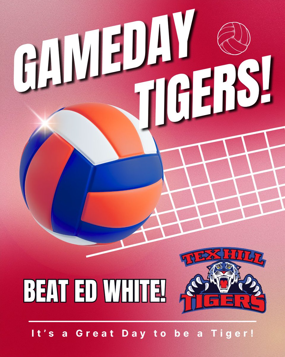 TexHillBoysAth's tweet photo. Good luck to our volleyball teams as they take on the Ed White Eagles today! We believe!
It's a Great Day to be a Tiger!
#NEISDVolleyball #NEISDAthletics #TheTexasWay https://t.co/54v81EKxjh