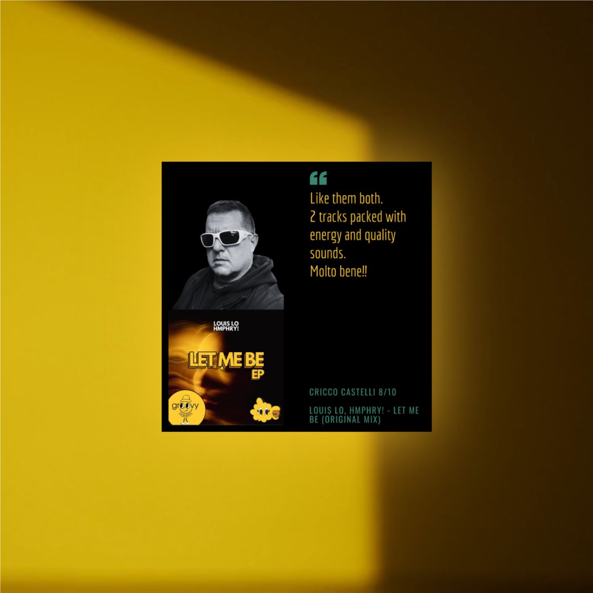 groovy_riddim's tweet photo. 💪🏻Another supporter of ‘Let Me Be’ by #louislo and #hmphry is #criccocastelli!
🛒Get it now exclusively on @traxsource: https://t.co/xOSRb0IAB8 https://t.co/RHLImFg0aW
