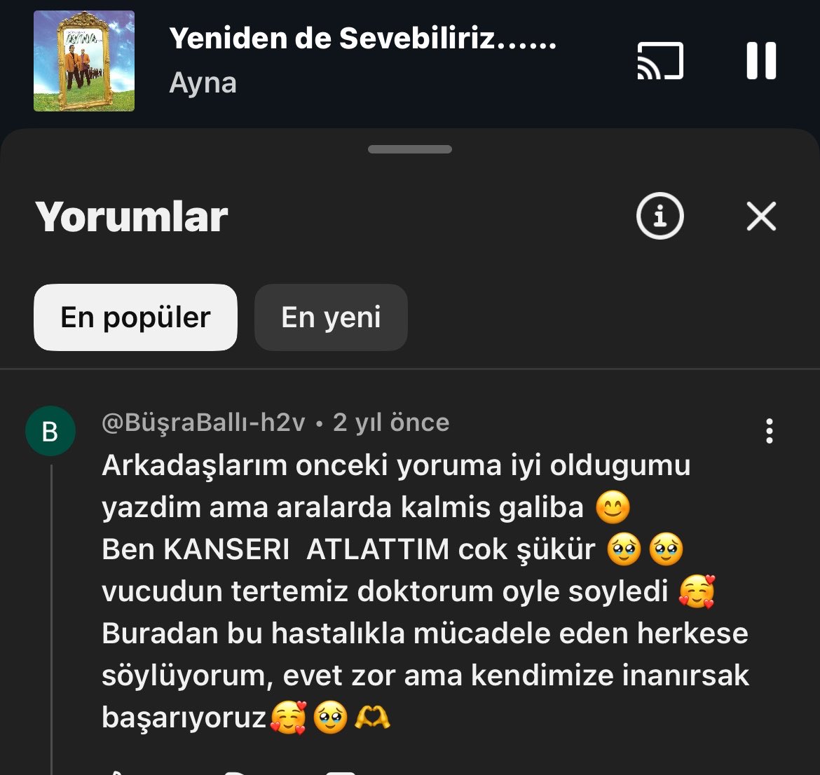 kykcorbasi's tweet photo. hem şarkı hem de altındaki yorumu umutla mutlulukla dolu… YENİDEN DE SEVEBİLİRİZ.. AKDENİZ https://t.co/LdKAouf8kQ