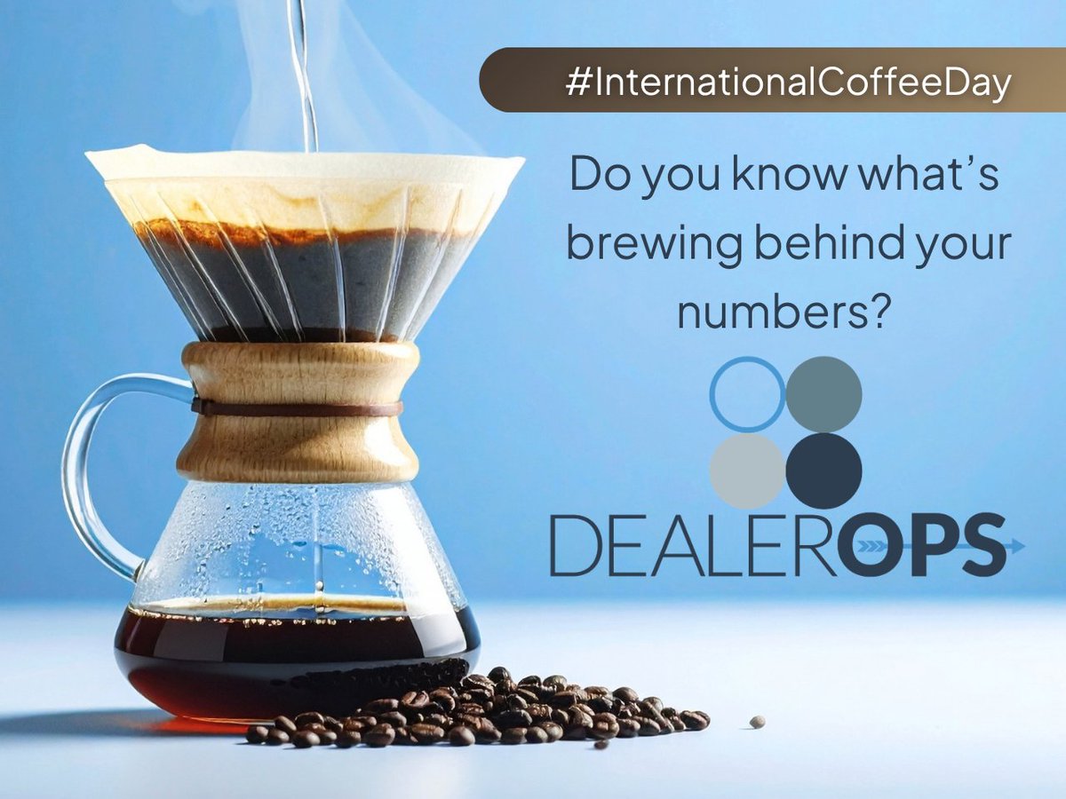 DealerOps's tweet photo. Today is International Coffee Day! ☕

There’s a story brewing behind every number. @DealerOps helps you explore the details &amp; work through what they mean for your dealership with people who know the business inside &amp; out.

#automotive #data #analytics #automotivereporting #GSD https://t.co/RQbVD1Y9yx