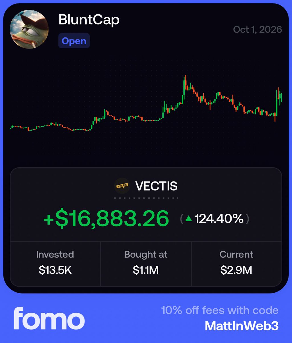 FullPortFNF's tweet photo. volume on Robinhood’s been giga dry lately, but @BluntCap’s still managing to cook on the green chain.

now just imagine how this $VECTIS bag will look once everyone comes crawling back… https://t.co/W9M3mfzdx8