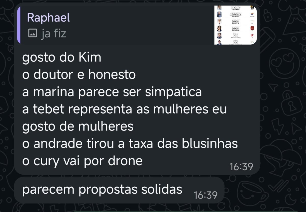 YatoPaulista's tweet photo. A colinha e a justificativa do meu irmão mais novo para os votos dele https://t.co/AF4Xuzka2a