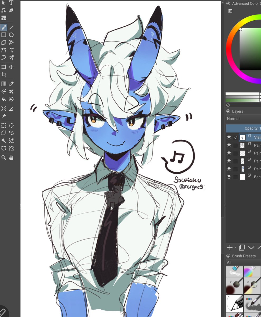 minnnnsk_'s tweet photo. Messy soukaku colored sketch https://t.co/siBfOD5ukP