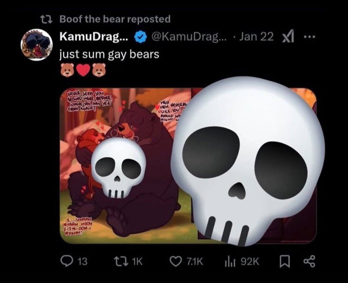 SquidgeZee's tweet photo. @realdoonser @sage_sona @StatsTheFox He reposted porn (can't remember if it was feral or not) of bears from brother bear, he then defended it bg saying that "there's not much difference between 16 and 18"

I cannot remember if the younger bear is Koda or Kenai, however both underage https://t.co/RvE2O2yfSc