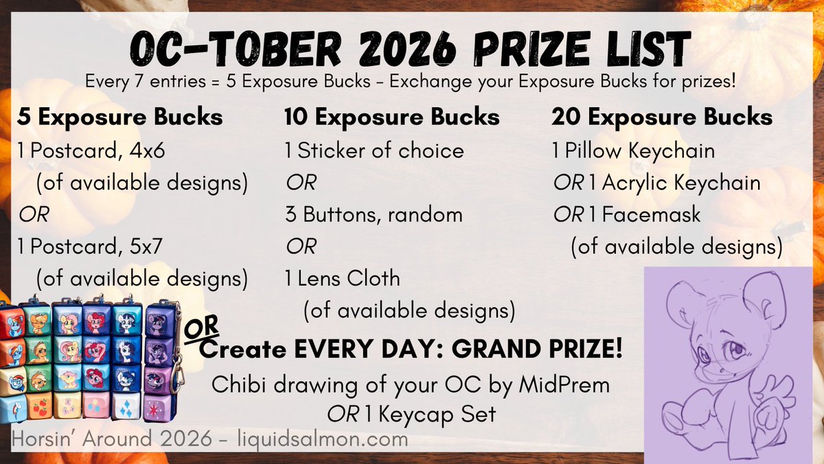 MidPrem's tweet photo. Our OC-tober challenge has officially begun on the Horsin Around server! Follow the prompts to win prizes :D https://t.co/3I6s7bvWKb