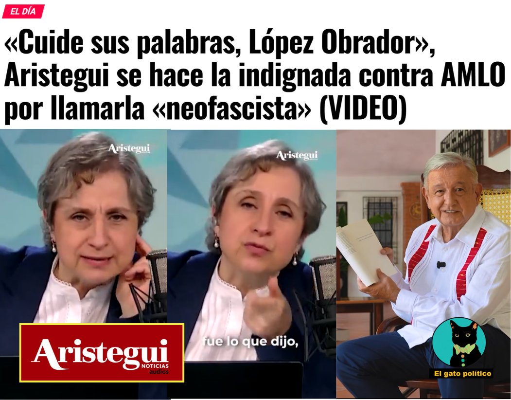 elgatopolitico_'s tweet photo. 🔴​🔴La "vístima".🤑🤑
Tras la tunda épica que le propinó AMLO ayer (por difamar y por andar de lacaya de EE.UU.), Aristegui ahora se victimiza y pide detener las "arremetidas". 
➡️​➡️​ https://t.co/x8CSA8uLxG https://t.co/uQdZHdbLb3