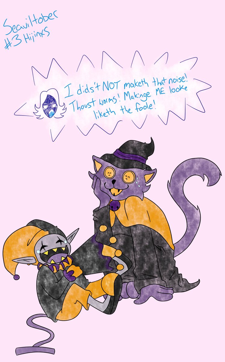 ghostibirb's tweet photo. #jevil #seam #seavil #seamvil https://t.co/WC6mXYemuJ