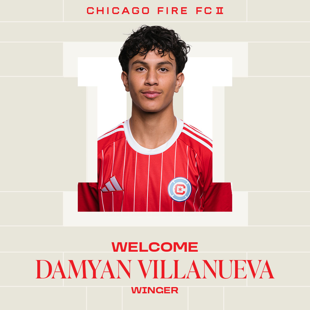 ChicagoFireFCII's tweet photo. We've got us a playmaker! 🔥

Our 2026 assist leader, winger Damyan Villanueva, signs an MLS NEXT Pro contract with Chicago Fire II! #cf97 https://t.co/HKHyk34hd0