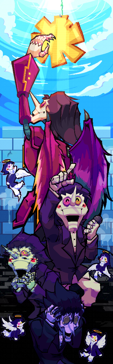 Kande_lier's tweet photo. Tower to Heaven. ☀️

#deltarune #spamton https://t.co/S5f4DZXDif