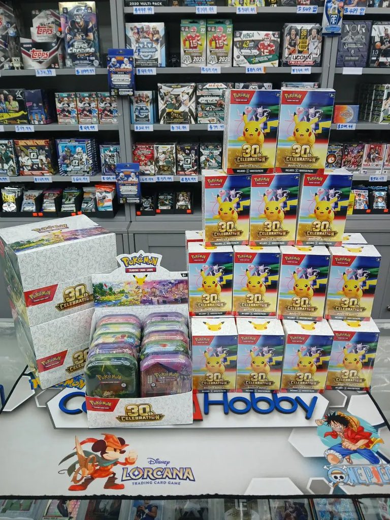 astro_degens's tweet photo. 30TH ANNIVERSARY MINI TINS &amp; BUNDLES AVAILABLE! 

🔥 30th Booster Bundles $60 EACH

📦 Order now  worldwide shipping available! 🌎✈️

📩 DM us directly to place your order! https://t.co/YADGiGvFnb