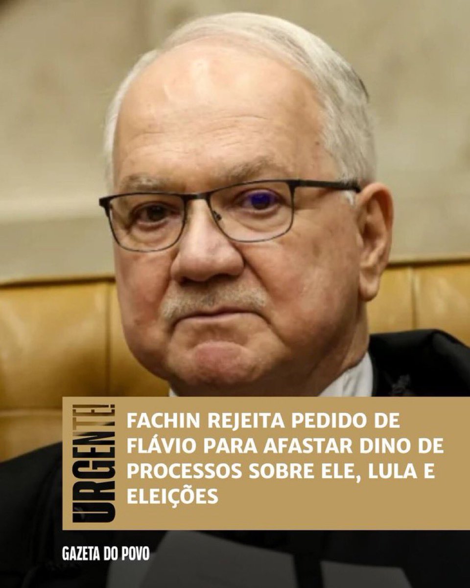 Jakelyneloiola_'s tweet photo. Fachin rejeita pedido de Flávio Bolsonaro para afastar Dino de processos sobre ele, Lula e eleições. 

Fachin, é conveniente com tudo que está acontecendo. https://t.co/iFQNpaxOZ4