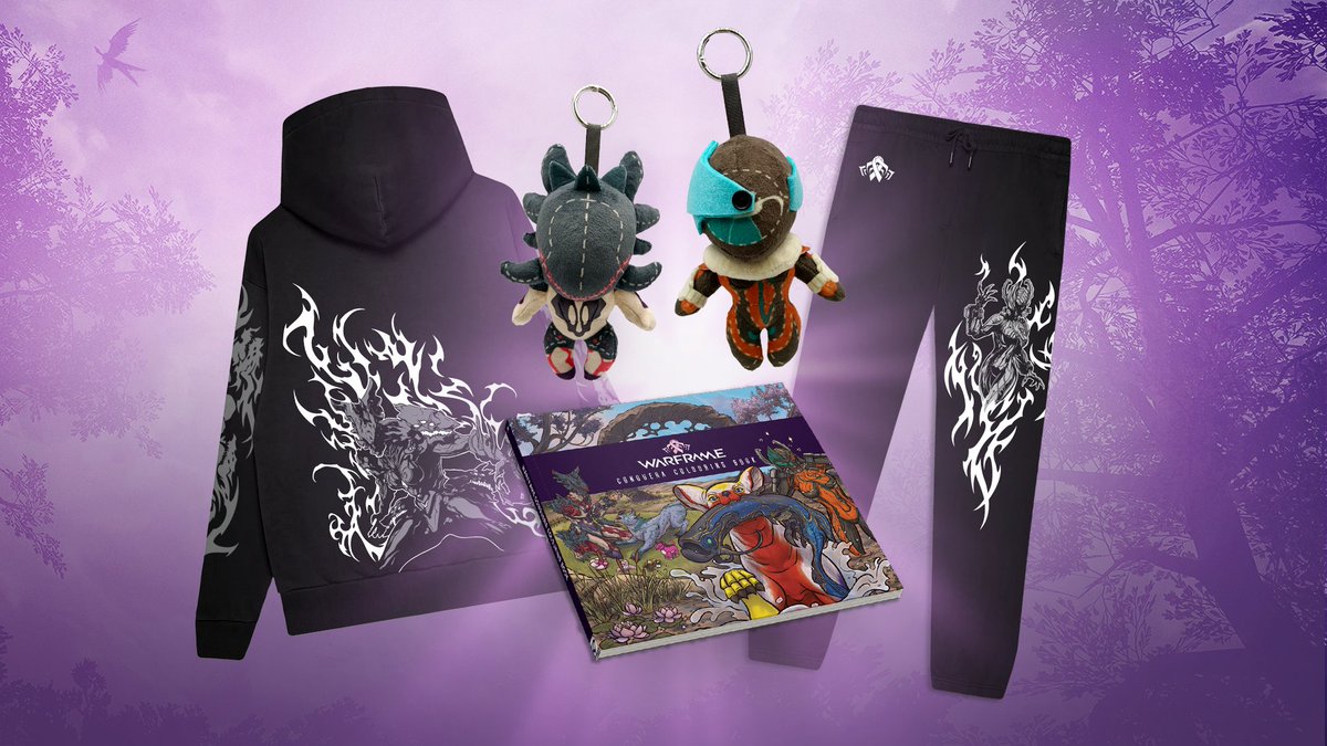 PlayWarframe's tweet photo. Adorn your IRL Arsenal with the newest Conquera merch in support of @PMCFQuest! 

Get the Voruna and Valkyr Keychain Floofs, a colouring book featuring artists from the Warframe Community and much more: https://t.co/4CZYuRWQYk https://t.co/ovs5VfMPwy