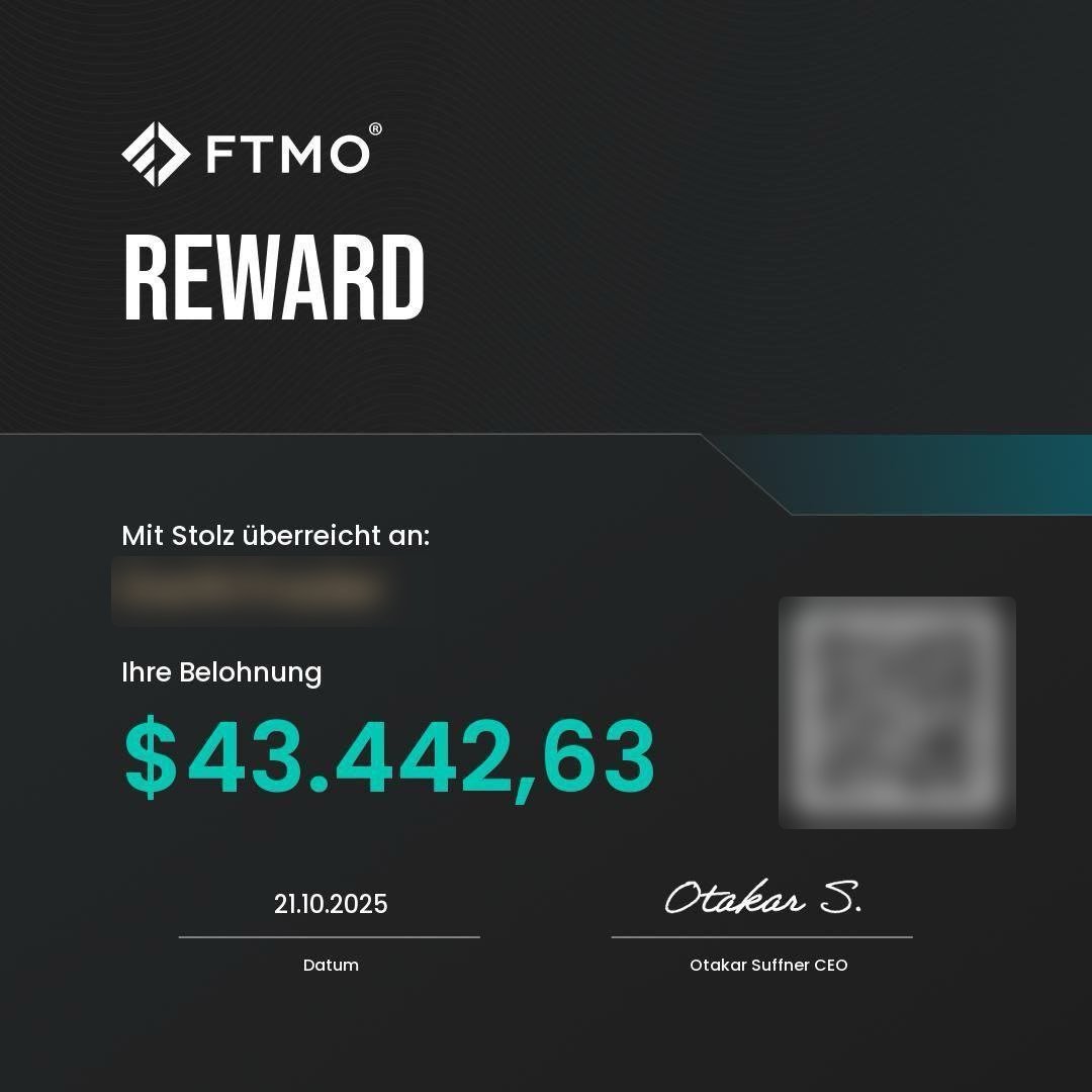 PraxAIOfficial's tweet photo. Receipts from real clients 👇

$97K in overall FTMO rewards. A $43K single payout. 200K challenges passed on FTMO and FundingPips.

Not every account passes. The ones that do stay inside the rules. https://t.co/zQZZiOb7pe