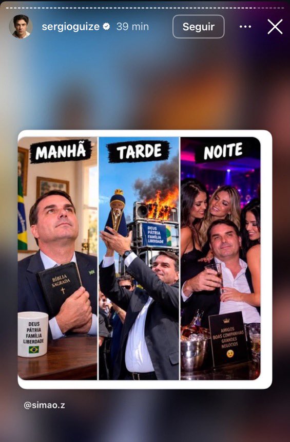 centralreality's tweet photo. O ator Sergio Guizé via stories. https://t.co/UxLnlU26rR