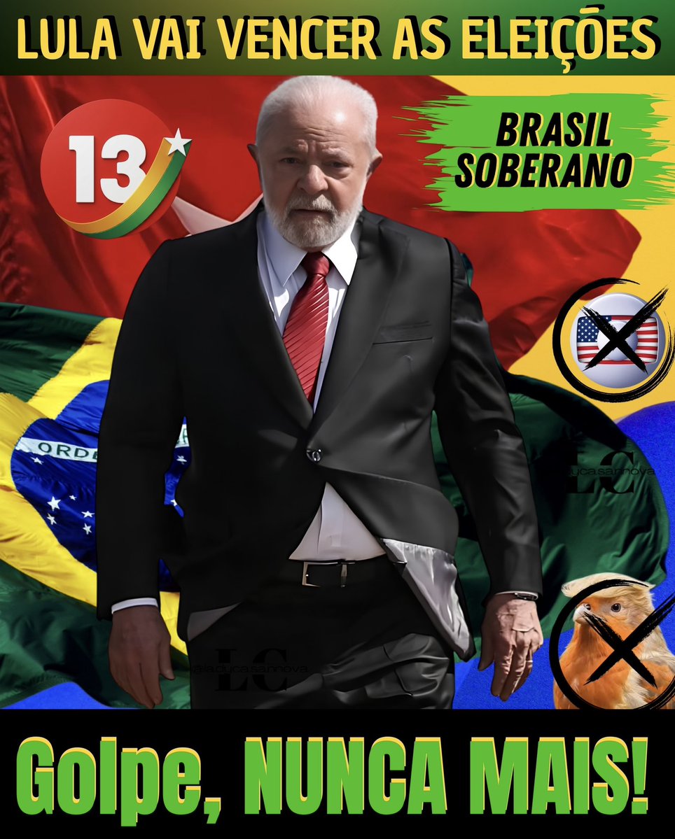 LadyCasannova's tweet photo. LULA VENCERÁ AS ELEIÇÕES 
BRASIL COM LULA NO FLOW
DESLIGUE A GLOBO NÃO ASSISTA AO DEBATE
GOLPE NUNCA MAIS 
#Lula2026étetra 
#LulaNoCoraçãoDoPovo 
BRASIL SOBERANO 
“O Brasil não cabe no quintal de ninguém”
BRASIL SOBERANO 
#Eleições2026 https://t.co/w4l07ncerp