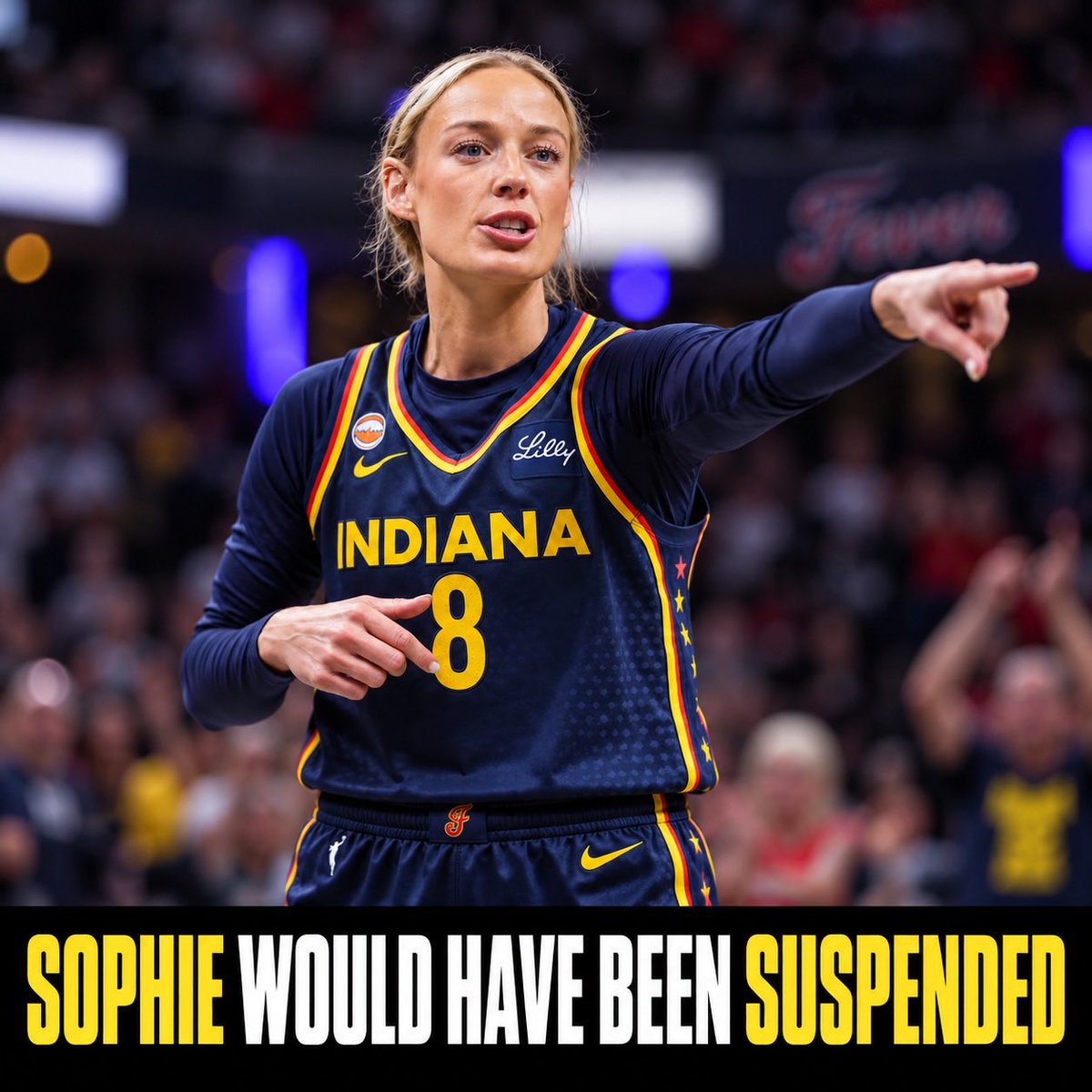 GuntherEagleman's tweet photo. If Sophie Cunningham had done what A’ja Wilson did, I think she’d be suspended tonight. Period.

And that’s exactly why Fever fans are pissed. It feels like the WNBA has one set of rules for Indiana and another for everybody else.

Caitlin Clark, Sophie Cunningham and the Fever keep drawing the crowd, but it sure doesn’t feel like the league wants them holding the trophy.