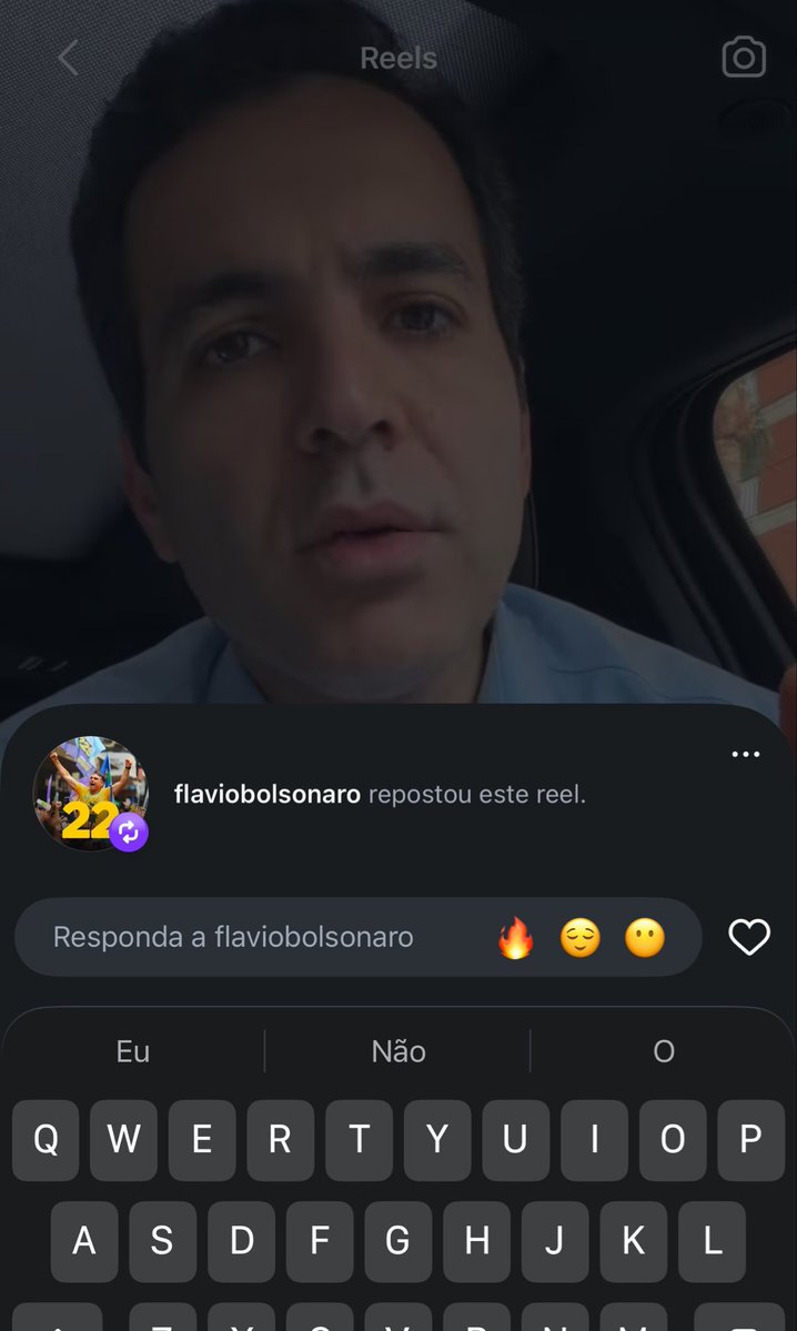 SamPancher's tweet photo. Perfil de Flávio Bolsonaro no Instagram reposta vídeo direcionado aos eleitores de Renan Santos. 

Post tenta convence-los a votar no candidato do PL. https://t.co/TadTHmRotL