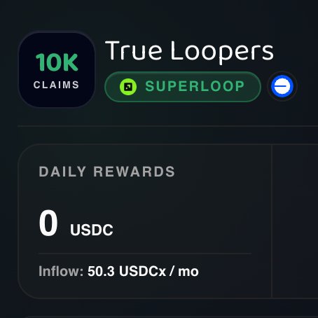 gyralis_xyz's tweet photo. TRUE LOOPERS, THIS ONE IS FOR YOU. 🔥🔁

$50 USDC Rewards SuperLoop is now OPEN. Sponsored by Gyralis.

Need 50+ Gyralis claims to enter. 

Big thanks to our protocols and communities  👉 @1HiveOrg  @gardens_fund  @blockscout @markee_xyz

Enter. Accumulate. Claim. Stay in the Loop!
https://t.co/66C1M9JPlD
