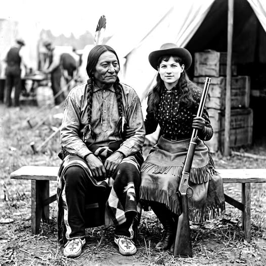 BloodyRedBaron's tweet photo. Sitting Bull and Annie Oakley https://t.co/lcDrMWtv2o